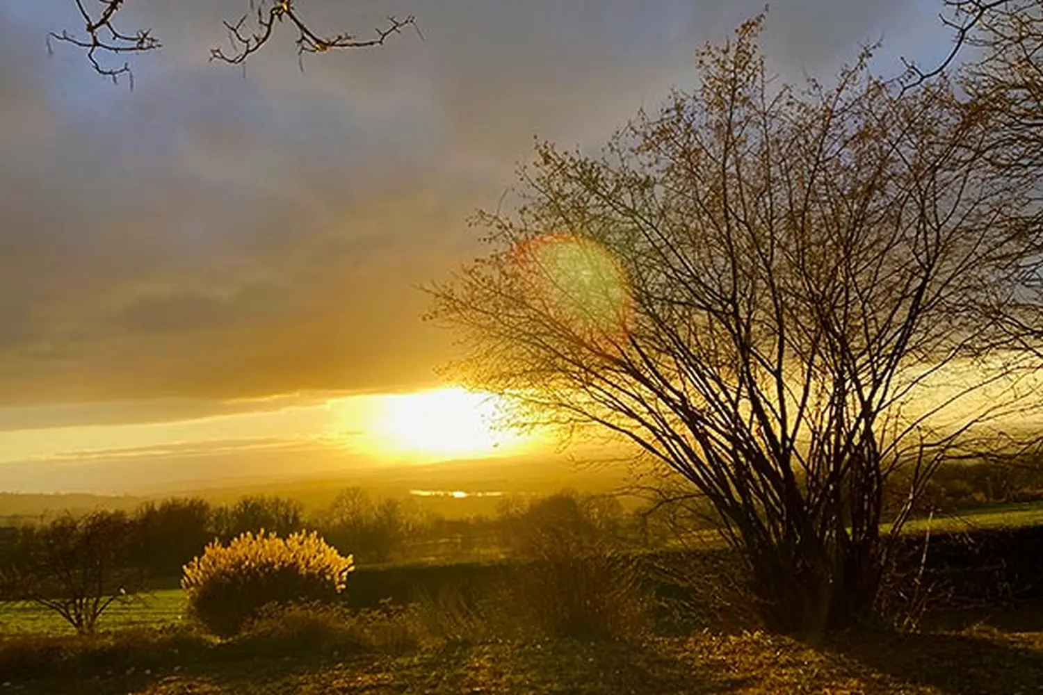 Sonnenuntergang im Land