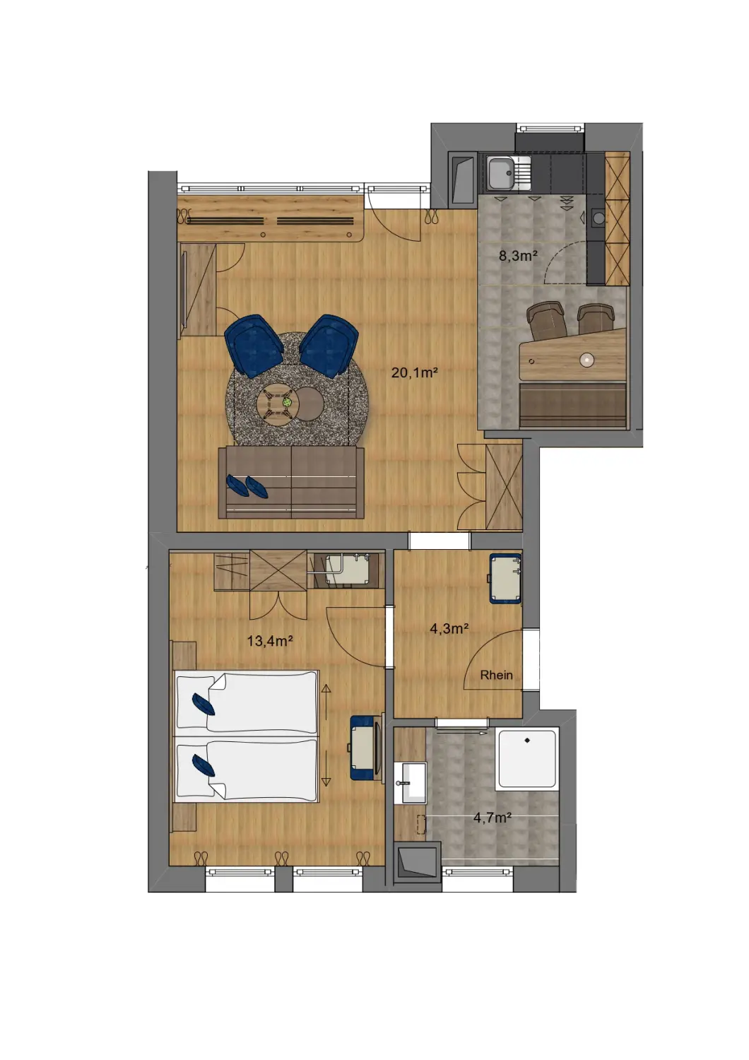Wohnung, Aufteilung
