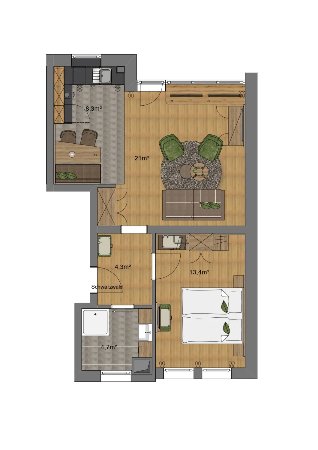 Wohnung, Aufteilung